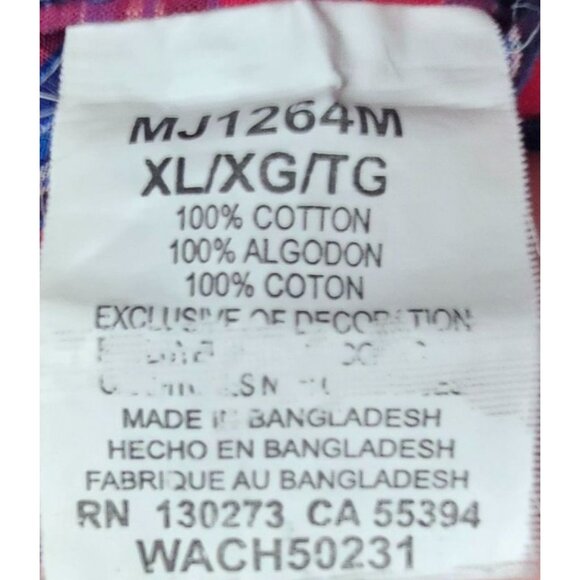 Wrangler 20X Shirt Men's XL Multicolor Plaid Pearl Snap Cowboy Western Rodeo - Picture 11 of 12